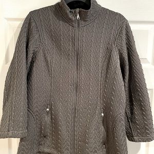 Spyder Full-zip Fleece lined sweater 3/4 length sleeve size XL